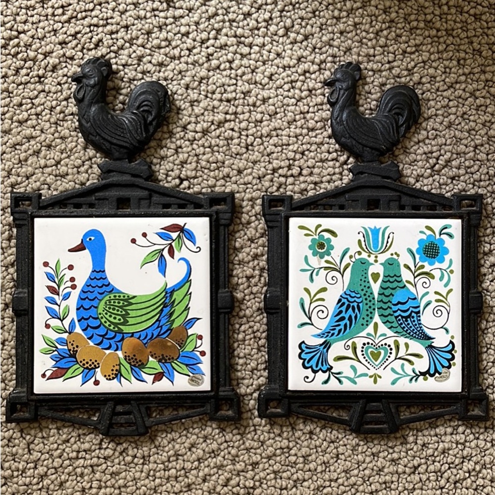 Vintage Bird Trivets